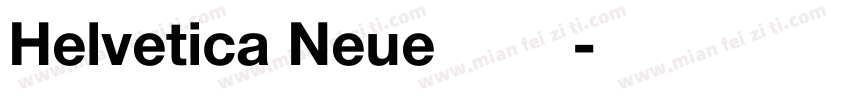 Helvetica Neue 粗體字体转换